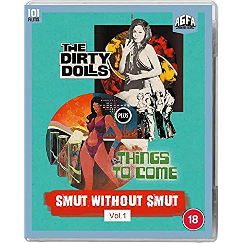 Blu-ray cover for "Smut Without Smut Vol. 1" featuring vintage imagery.