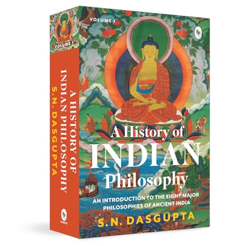 Book cover for A History of Indian Philosophy featuring a seated Buddha illustration.