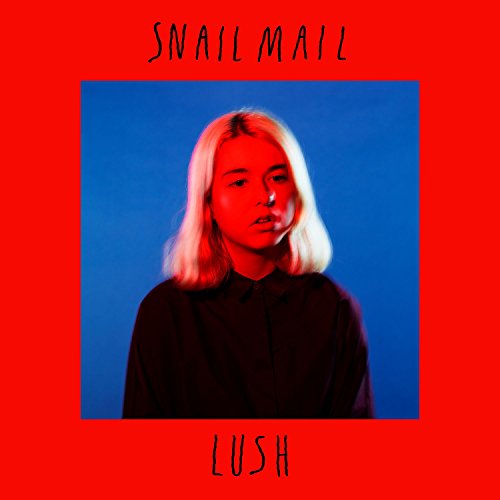 Album cover for Snail Mail’s “Lush” featuring a woman with blonde hair.