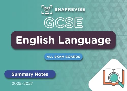 Snaprevise GCSE English Language summary notes cover, teal and white design.
