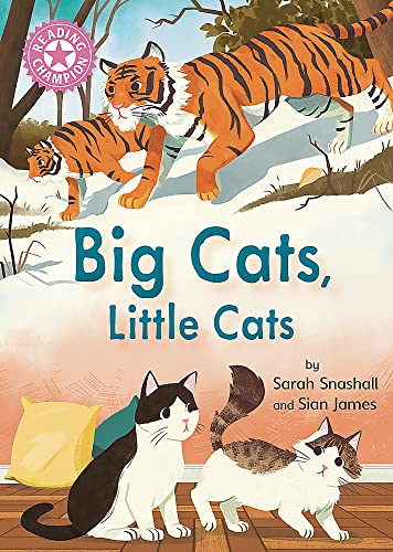 Book cover with tigers and domestic cats in an illustrated scene.