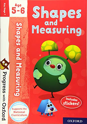Colourful workbook cover with shapes and measuring tools for early learning, aimed at children.