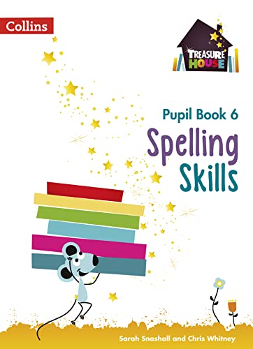 Spelling Skills Pupil Book 6" cover with colorful stacked books and a mouse.