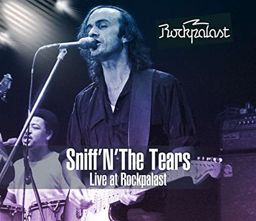 Sniff N' The Tears album cover featuring a singer at a microphone.