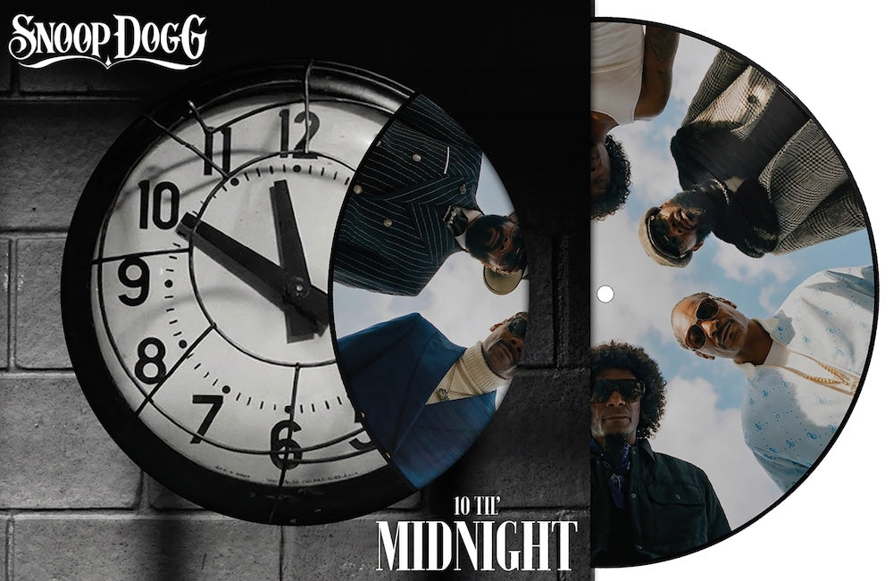 Snoop Dogg album cover featuring a clock and multiple figures in hats.