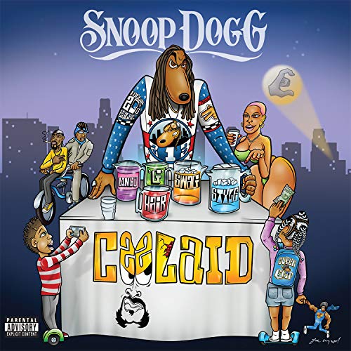 Album cover for Snoop Dogg’s “Coolaid” featuring cartoon illustrations and text.