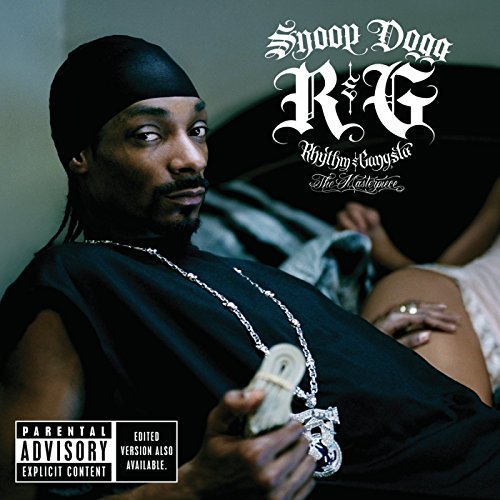 Snoop Dogg album cover, “Rhythm and Gangster,” featuring a portrait and text.
