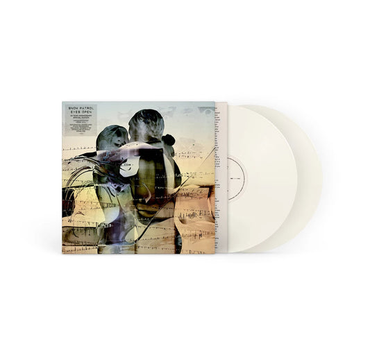 Snow Patrol "Eyes Open" 20th Anniversary cream vinyl record, open gatefold.
