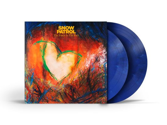 Snow Patrol album cover and two blue vinyl records displayed.