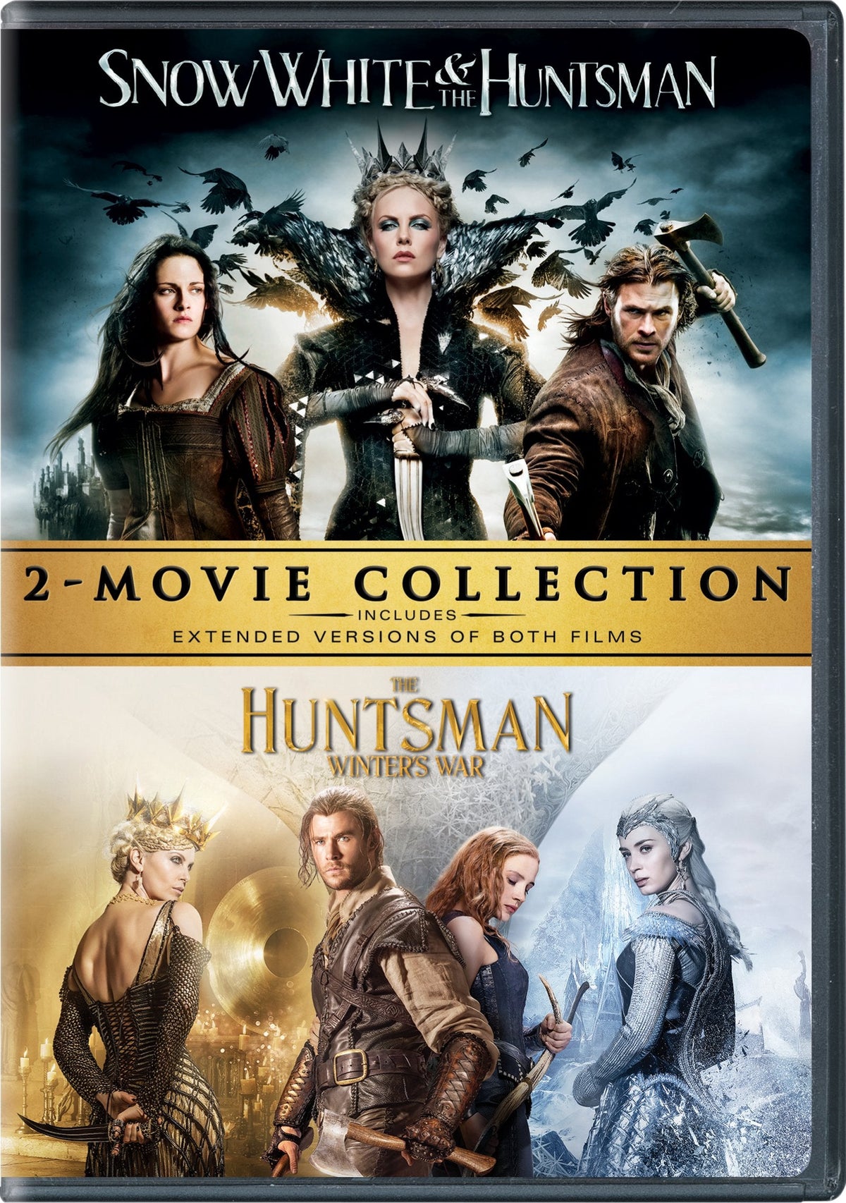 DVD cover for "Snow White & The Huntsman" and "The Huntsman: Winter's War.