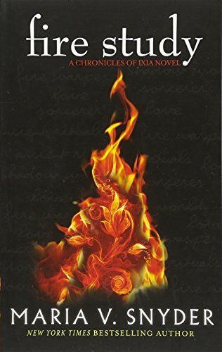 Book cover of Fire Study featuring a stylized flame on a black background.