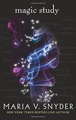 Book cover: “Magic Study” by Maria V. Snyder, with abstract glowing design.