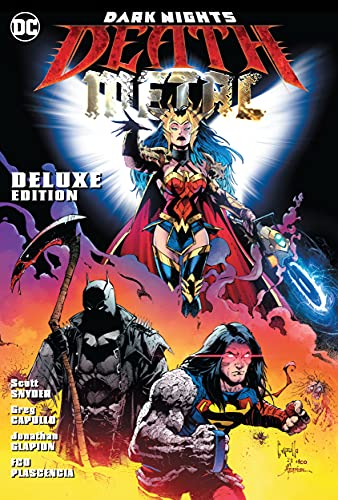 Comic book cover featuring Wonder Woman, Batman, and Supergirl in a dramatic scene.