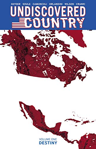Comic book cover: red map of North and Central America.