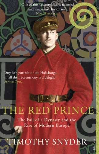 Book cover featuring a man in a red coat against a patterned background.