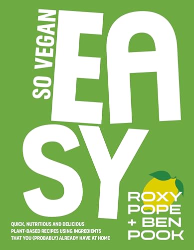 Green cookbook cover with large white text "SO EASY" and a lemon illustration.