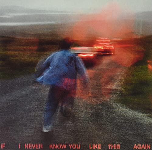 Blurred album cover with a figure walking away from red taillights.