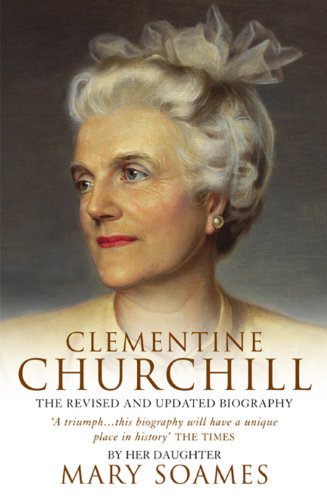 Painted portrait of Clementine Churchill, book cover.