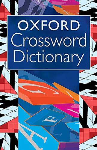 Cover of the "Oxford Crossword Dictionary (UK)" with colorful geometric patterns.