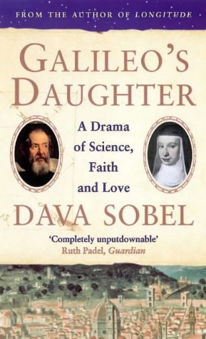 Book cover: “Galileo’s Daughter” by Dava Sobel, with portraits and landscape.