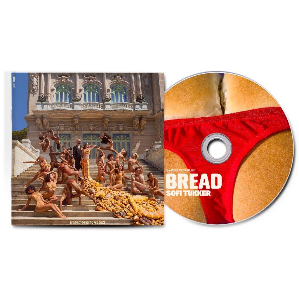 “BREAD” CD cover by Sofi Tukker featuring dancers and bread imagery.