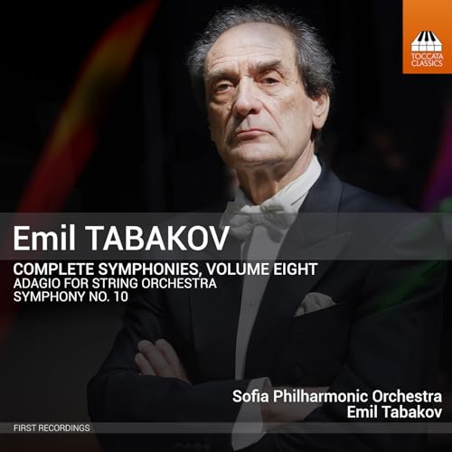 CD cover featuring portrait of composer Emil Tabakov and text details.