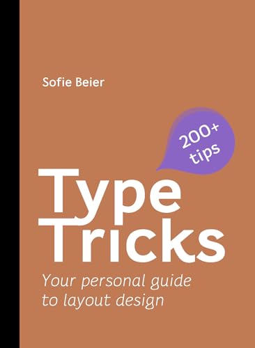 Book cover: "Type Tricks: Layout Design" by Sofie Beier, with purple text bubble.