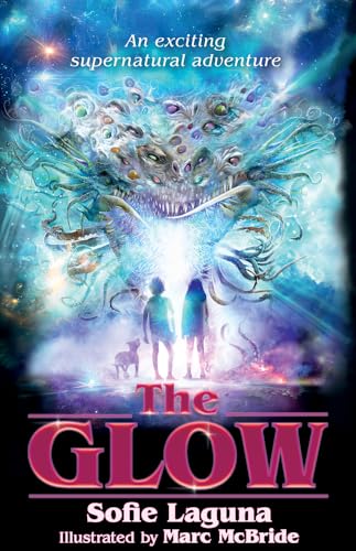 Book cover: two children face a large, fantastical, glowing creature.