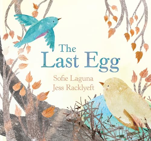 Book cover with watercolor illustration of birds and a nest.