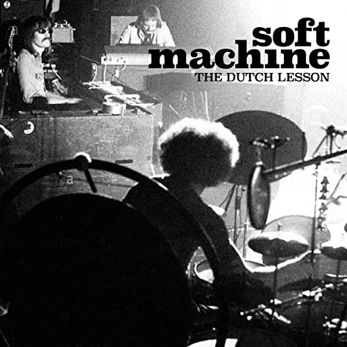 Black and white album cover for Soft Machine’s “The Dutch Lesson” CD.