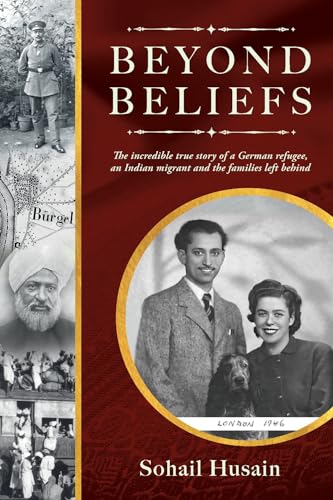 Book cover with a red background and black and white photographs of people.