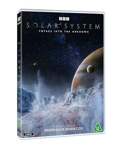 DVD cover for "Solar System" featuring planets and rocky terrain.