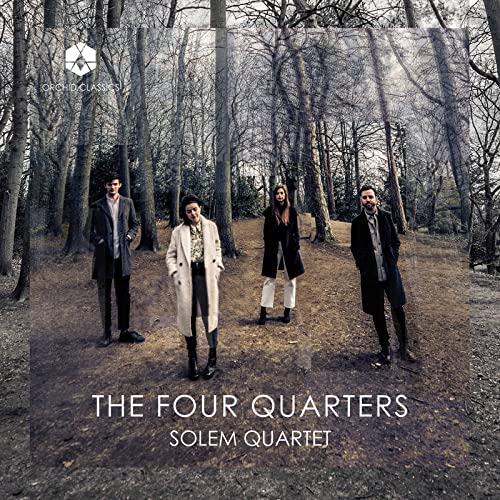 CD cover featuring the Solem Quartet standing in a wintry forest.