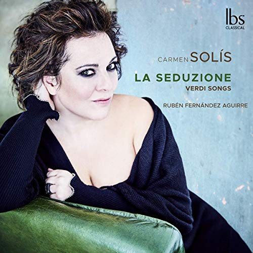 CD cover featuring Carmen Solís, a portrait of a woman singing Verdi.