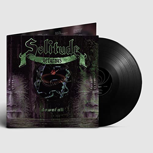 Solitude Aeturnus "Downfall" vinyl record with dark, gothic album art.
