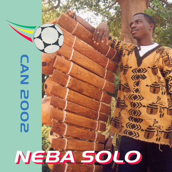 Album cover featuring a man with a wooden xylophone and soccer ball.