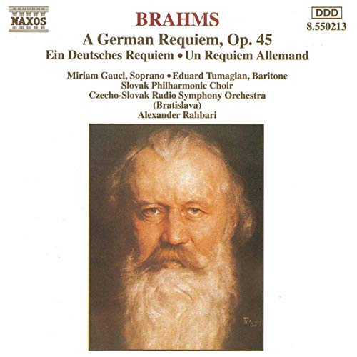 CD cover for Brahms’ “A German Requiem” featuring a portrait.