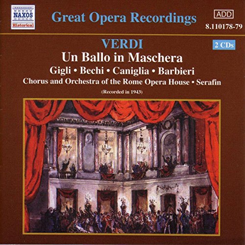 CD cover for Verdi’s “Un Ballo in Maschera” opera recording, 1943.