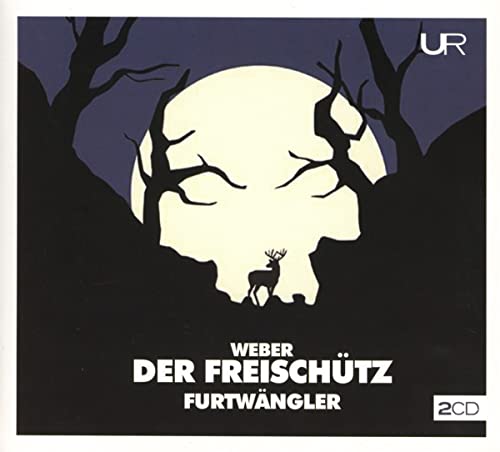CD cover: skull-shaped moon with deer, dark trees, "Der Freischütz" text.