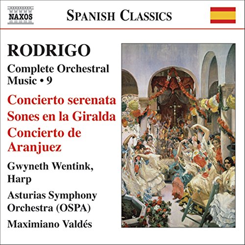 CD cover for Rodrigo's orchestral music featuring a painting of dancers.