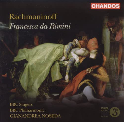 CD cover: painting of figures in dramatic pose, Rachmaninoff's Francesca da Rimini.