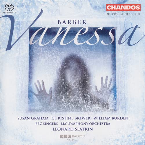 CD cover for Barber’s “Vanessa” opera, featuring a shadowed figure.