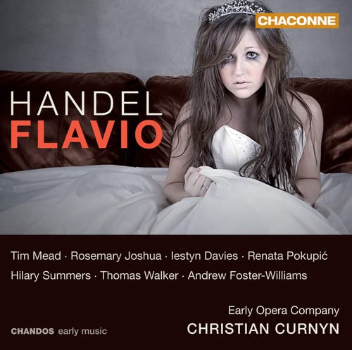 CD cover for Handel’s *Flavio* opera, featuring a woman in white.