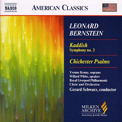CDHC CD cover for Leonard Bernstein's Kaddish Symphony No. 3 and Chichester Psalms.