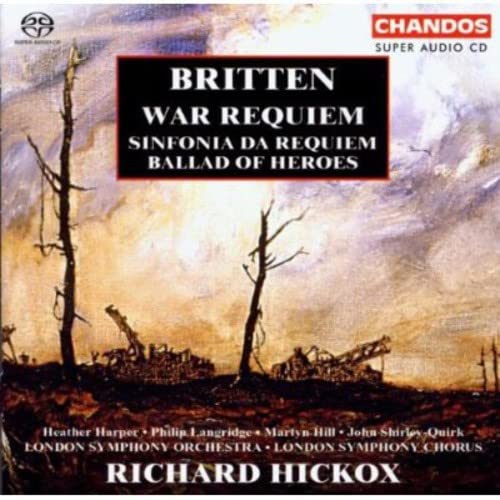 CD cover for Britten’s War Requiem with a bleak, wintry landscape.