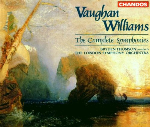 CD cover for Vaughan Williams symphonies with pastoral artwork and text.