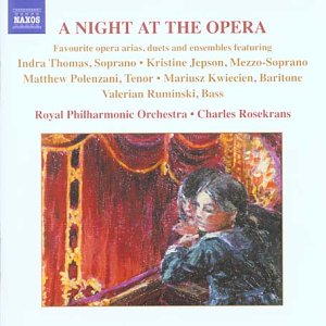 A CD cover featuring a woman in a blue dress on a red, ornate stage.