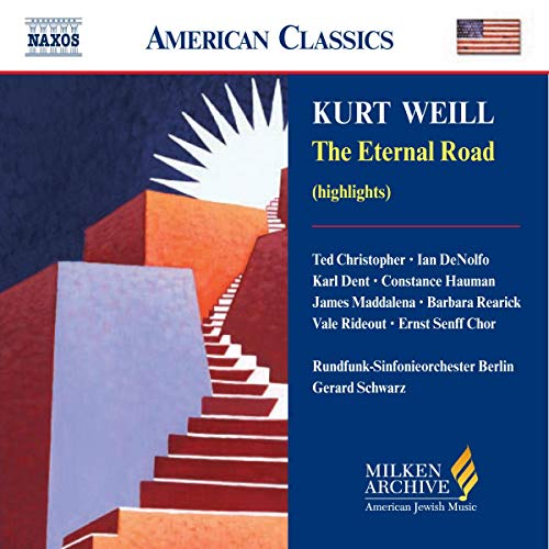 CD cover for Kurt Weill’s “The Eternal Road” with abstract staircase art.