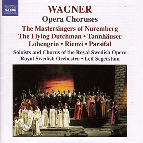 CD cover for Wagner’s Opera Choruses featuring a stage scene with singers.