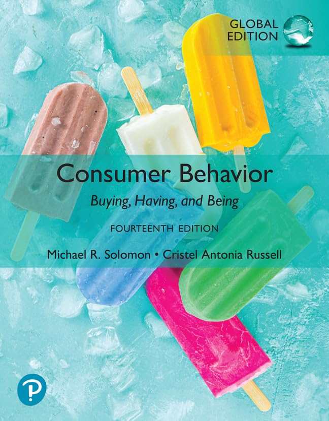 Textbook cover: “Consumer Behavior” with colorful popsicle imagery.